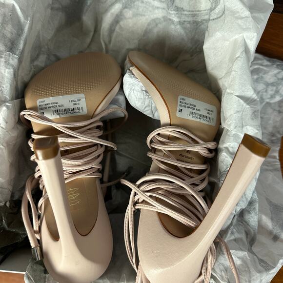 Schutz PInk Ankle Wrap Sandal SIZE 8 Jessie Gladiator Heel Leather $118 NEW - Picture 8 of 12